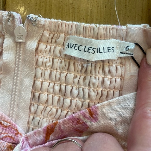 Women’s Floral Sweetheart Neck Puff Sleeve Long Feminine Avec Les Filles New 6 - Picture 14 of 16